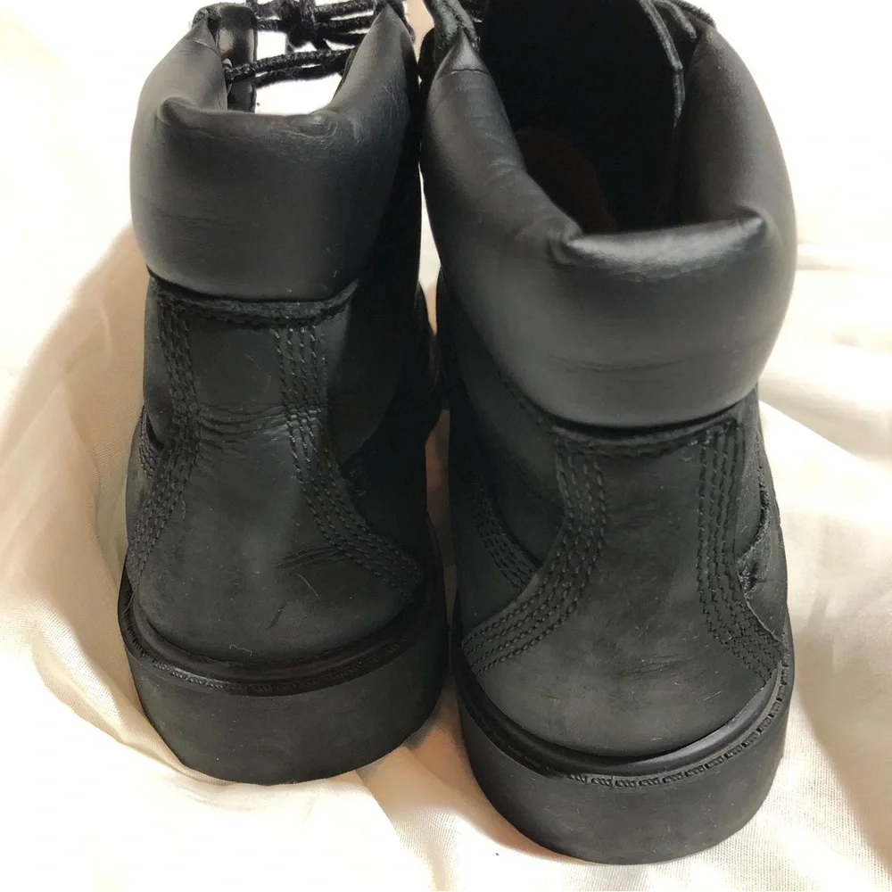 Timberland Black Youth Boots Size 3